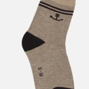 Kids Nautical Gray Anchor Socks (Size 8-12) NWOT